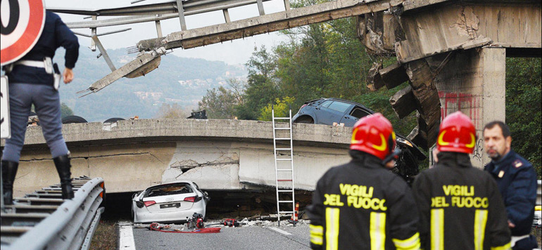 Italie : deux morts et trois blessés suite à l’effondrement d’un pont