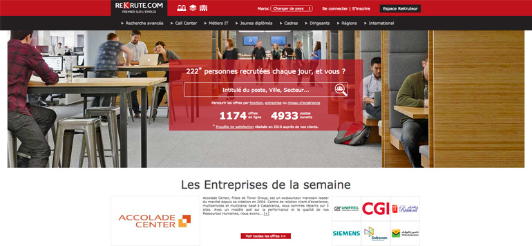 Rekrute.com confirme une prépondérance des sites de e-recrutement