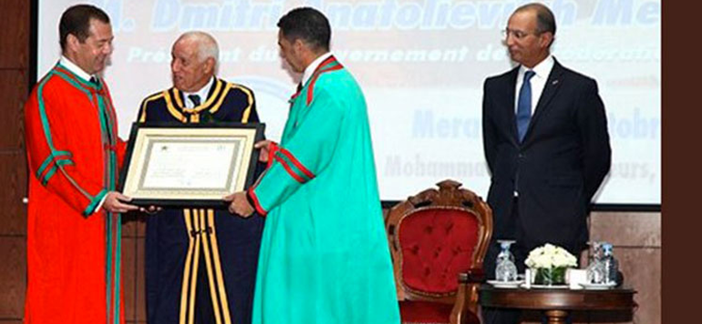 Medvedev distingué « Docteur Honoris Causa » par l’Université Mohammed V de Rabat
