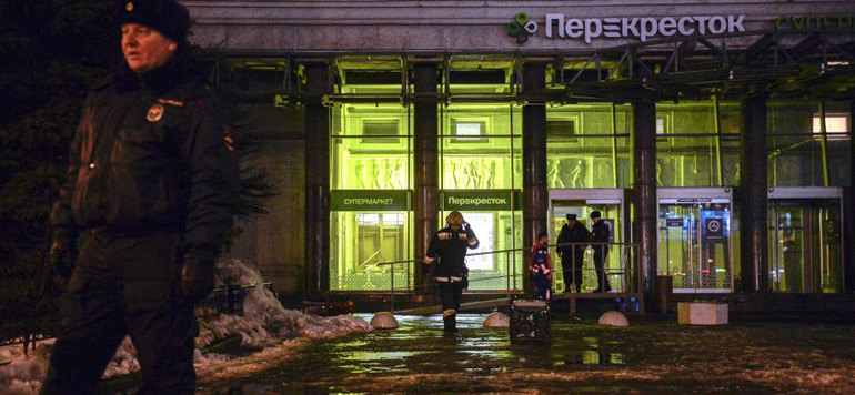 Russie: Une explosion dans un supermarché de Saint-Pétersbourg fait plusieurs blessés