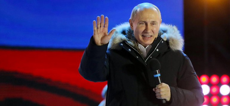 Russie : Poutine remporte la présidentielle avec 76,67% des voix