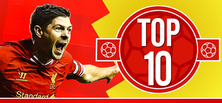 Les dix meilleurs buts de la legende Steven Gerard